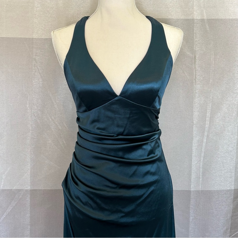 Silk Strappy Halter Dress
